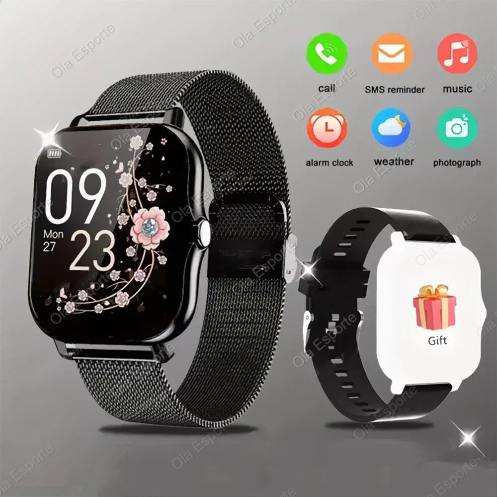Novo Smartwatch Android com Tela Infinita de 2,01", Chamadas Bluetooth e Monitoramento de Oxigênio