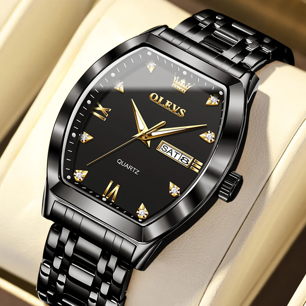OLEVS – Luxo, Formato Tonneau, Original, Marca de Destaque