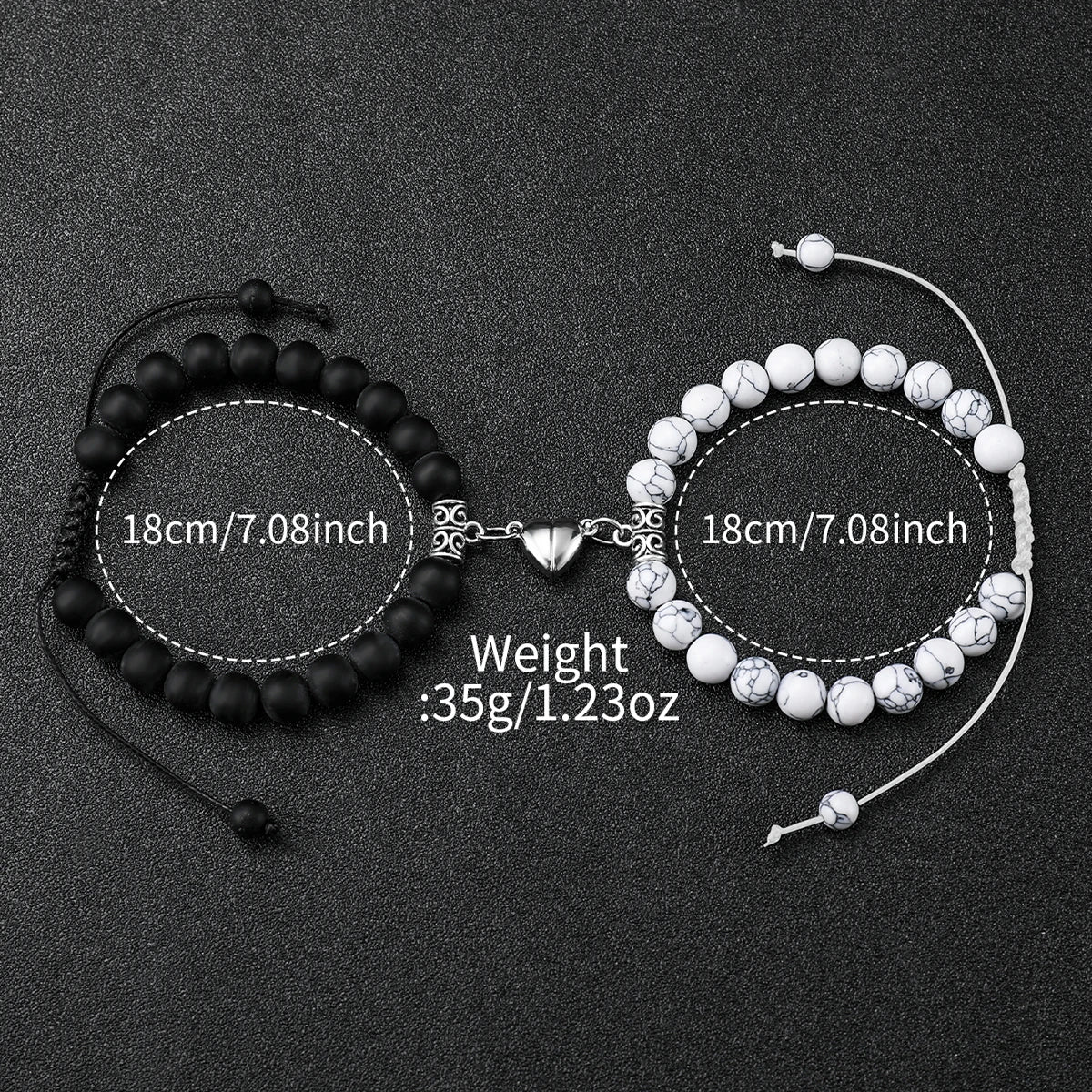 Conjunto de 4 peças: Relógios para casal (estilo fashion com numerais arábicos), relógio feminino de quartzo com pulseira de silicone e pulseiras magnéticas em formato de coração.