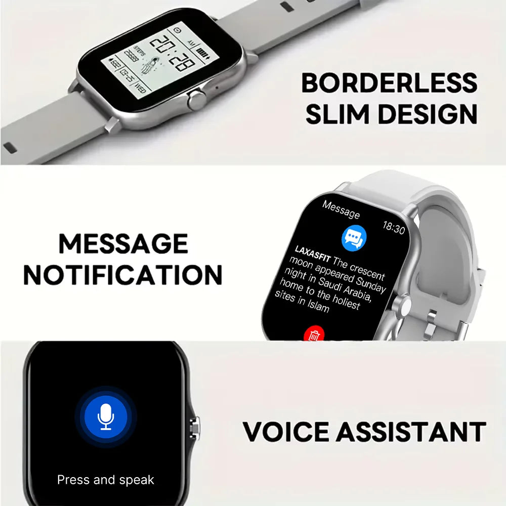 Smartwatch LAXASFIT Y13 Pro Max 2026 – Relógio Inteligente Esportivo com Tela Touch Completa, Chamadas Bluetooth e Funções Fitness