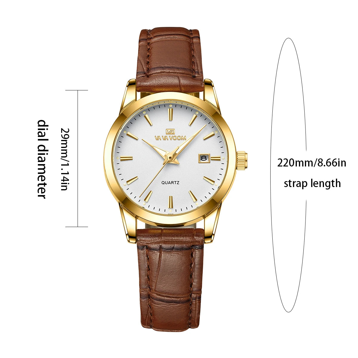Relógio Feminino Fashion 29mm Mini Clássico de Luxo